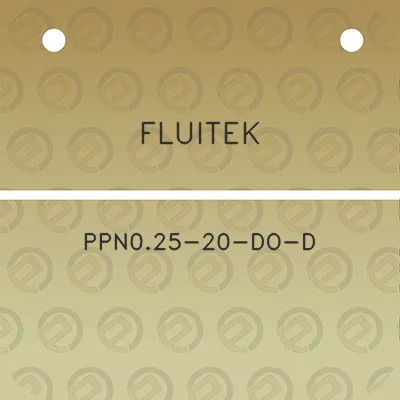 fluitek-ppn025-20-do-d