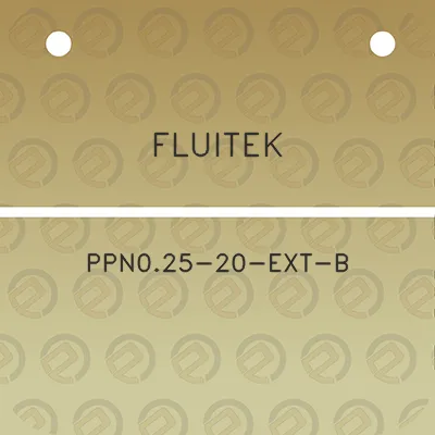 fluitek-ppn025-20-ext-b