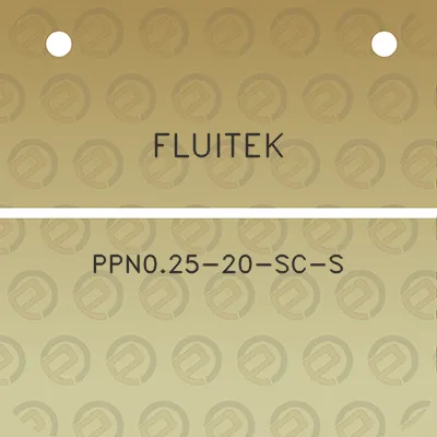 fluitek-ppn025-20-sc-s