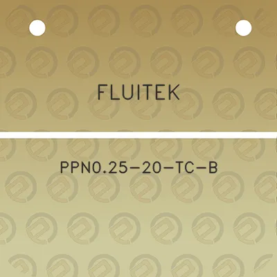 fluitek-ppn025-20-tc-b