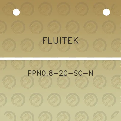 fluitek-ppn08-20-sc-n