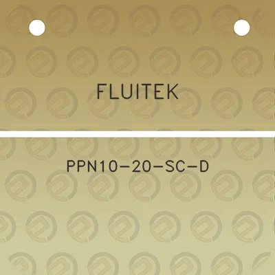 fluitek-ppn10-20-sc-d