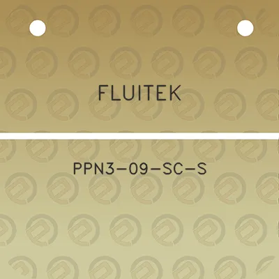 fluitek-ppn3-09-sc-s