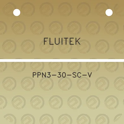 fluitek-ppn3-30-sc-v