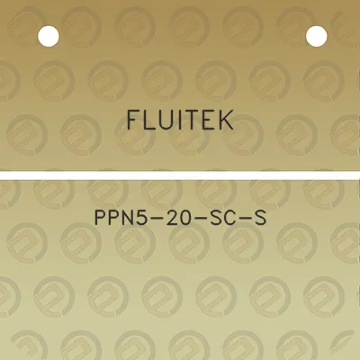 fluitek-ppn5-20-sc-s