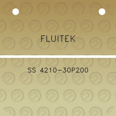 fluitek-ss-4210-30p200