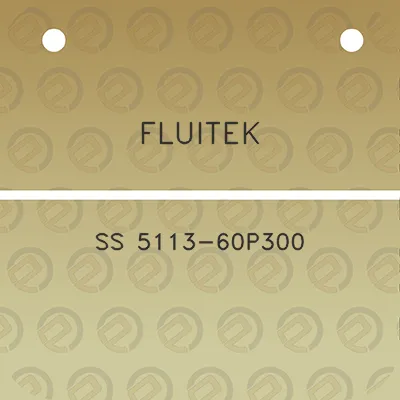 fluitek-ss-5113-60p300