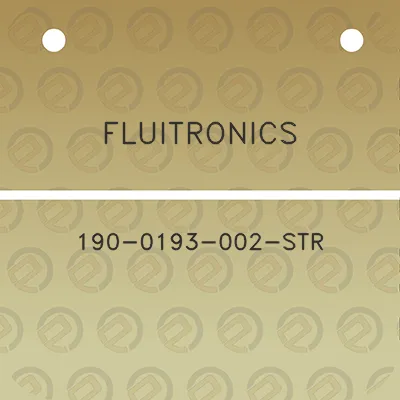 fluitronics-190-0193-002-str