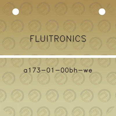 fluitronics-a173-01-00bh-we