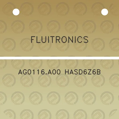 fluitronics-ag0116a00-hasd6z6b