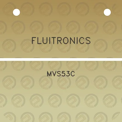 fluitronics-mvs53c