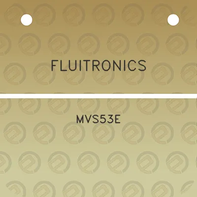 fluitronics-mvs53e