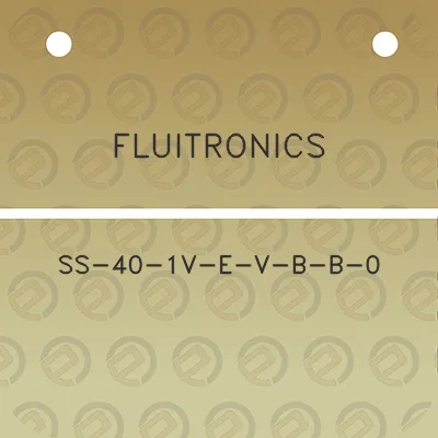 fluitronics-ss-40-1v-e-v-b-b-0