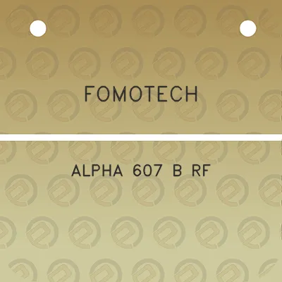 fomotech-alpha-607-b-rf