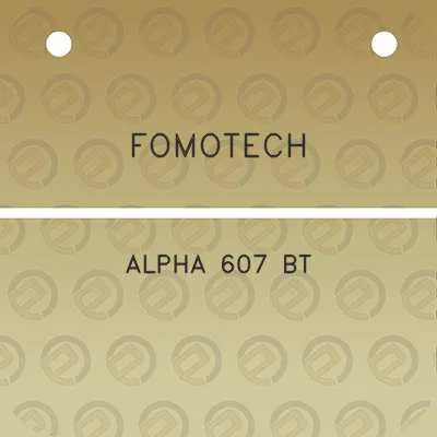 fomotech-alpha-607-bt