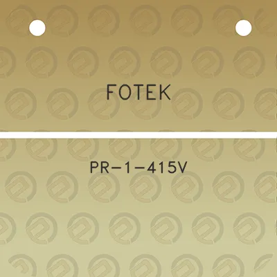 fotek-pr-1-415v