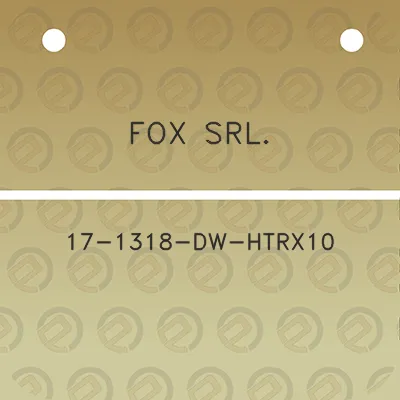 fox-srl-17-1318-dw-htrx10