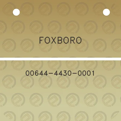 foxboro-00644-4430-0001