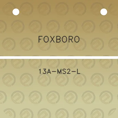 foxboro-13a-ms2-l