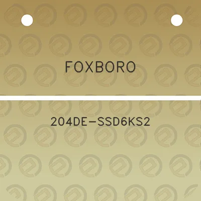 foxboro-204de-ssd6ks2