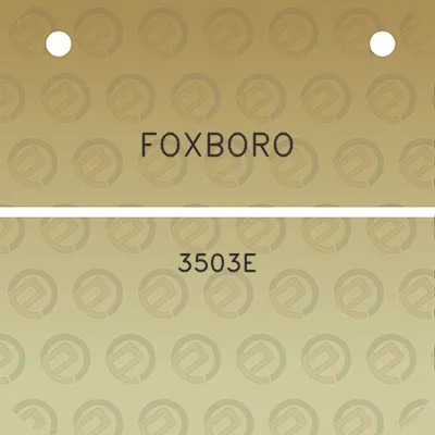 foxboro-3503e