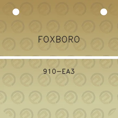 foxboro-910-ea3