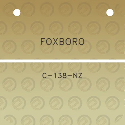 foxboro-c-138-nz