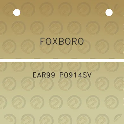 foxboro-ear99-p0914sv