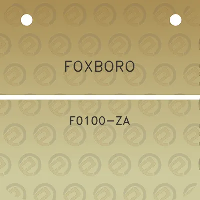 foxboro-f0100-za