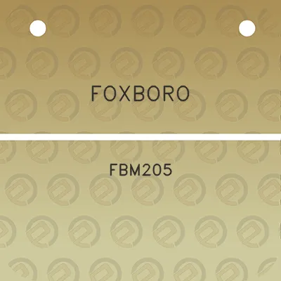 foxboro-fbm205