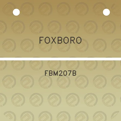 foxboro-fbm207b