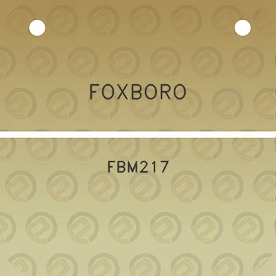 foxboro-fbm217