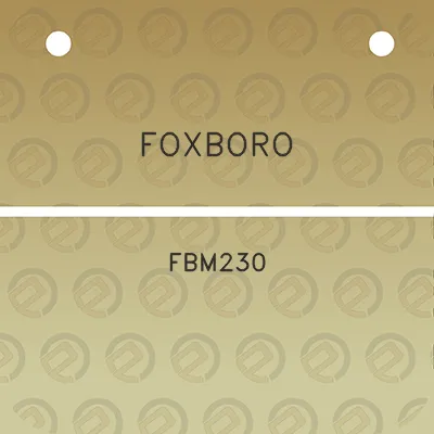 foxboro-fbm230