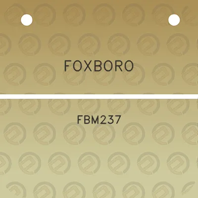 foxboro-fbm237