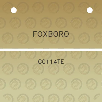 foxboro-g0114te