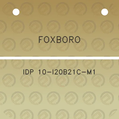 foxboro-idp-10-i20b21c-m1