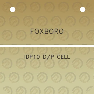 foxboro-idp10-dp-cell