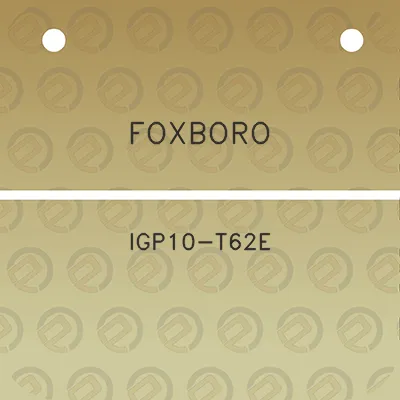 foxboro-igp10-t62e