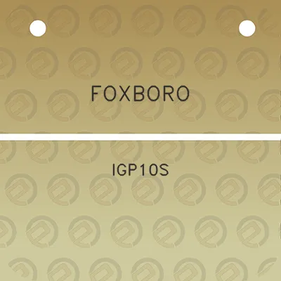 foxboro-igp10s