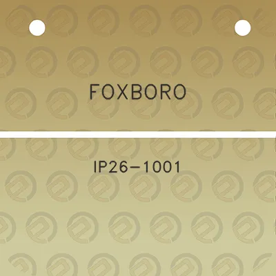 foxboro-ip26-1001