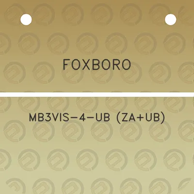 foxboro-mb3vis-4-ub-zaub