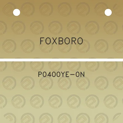 foxboro-p0400ye-0n