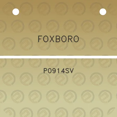 foxboro-p0914sv