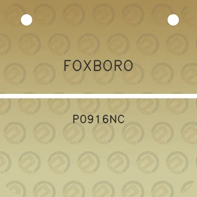 foxboro-p0916nc