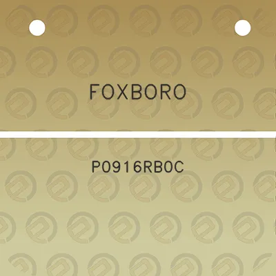 foxboro-p0916rb0c