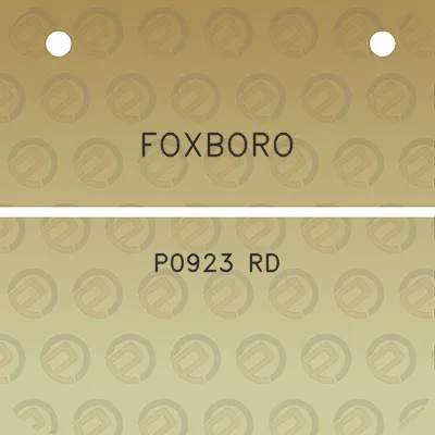 foxboro-p0923-rd