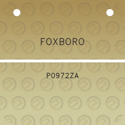 foxboro-p0972za