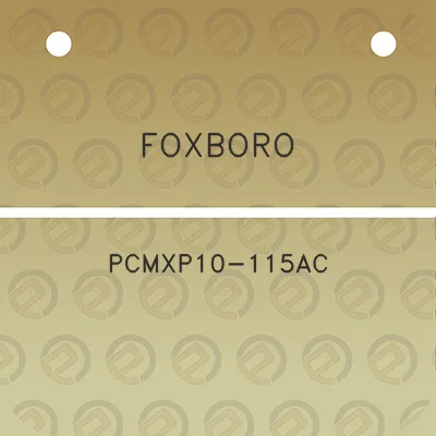 foxboro-pcmxp10-115ac