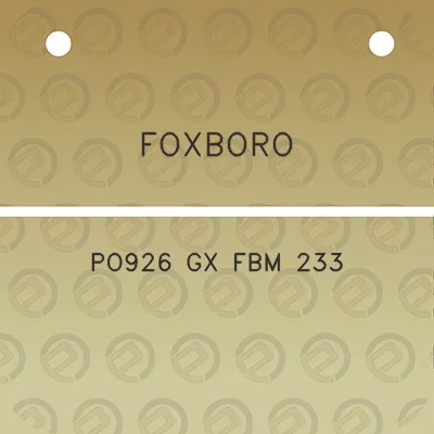 foxboro-po926-gx-fbm-233