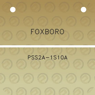 foxboro-pss2a-1s10a